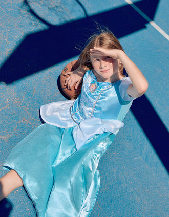 Disfarce Disney Cinderela com detalhes em tule para menina, azul
