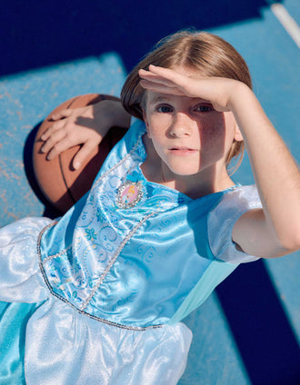 Disfarce Disney Cinderela com detalhes em tule para menina, azul