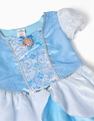 Disfarce Disney Cinderela com detalhes em tule para menina, azul