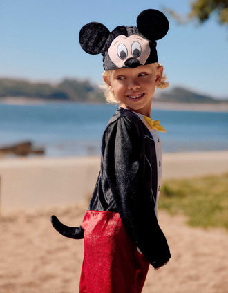 Disfarce Disney Mickey com gorro para criança, multicolor