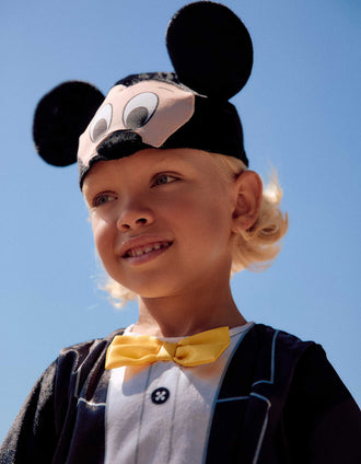 Disfarce Disney Mickey com gorro para criança, multicolor