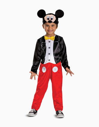 Disfarce Disney Mickey com gorro para criança, multicolor