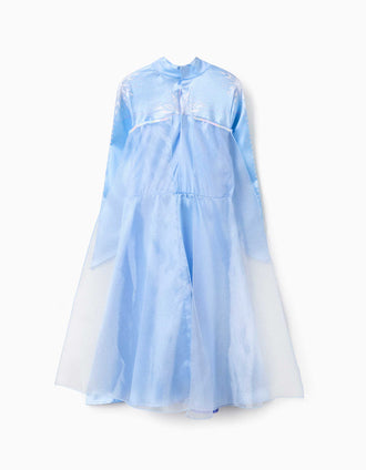 Disfarce Disney Frozen Elsa com capa de tule para menina, azul