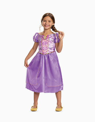 Disfarce Disney Rapunzel com detalhes em tule para menina, roxo