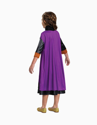 Disfarce Disney Frozen Anna com capa para menina, multicolor