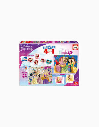 Jogo de Tabuleiro Superpack 4-em-1 Disney Princess