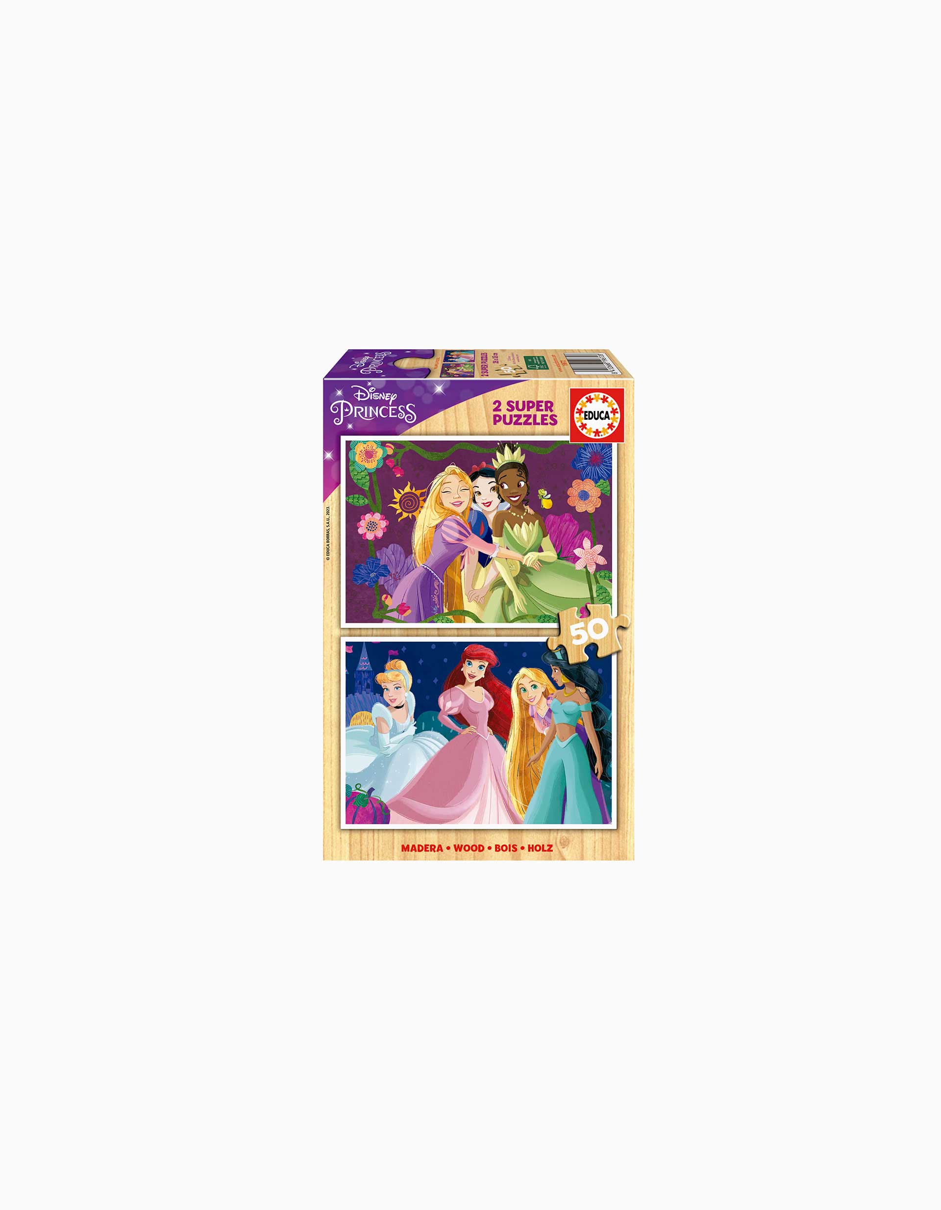 Conjunto de 2 Puzzles de 50 Pcs Princesas Disney