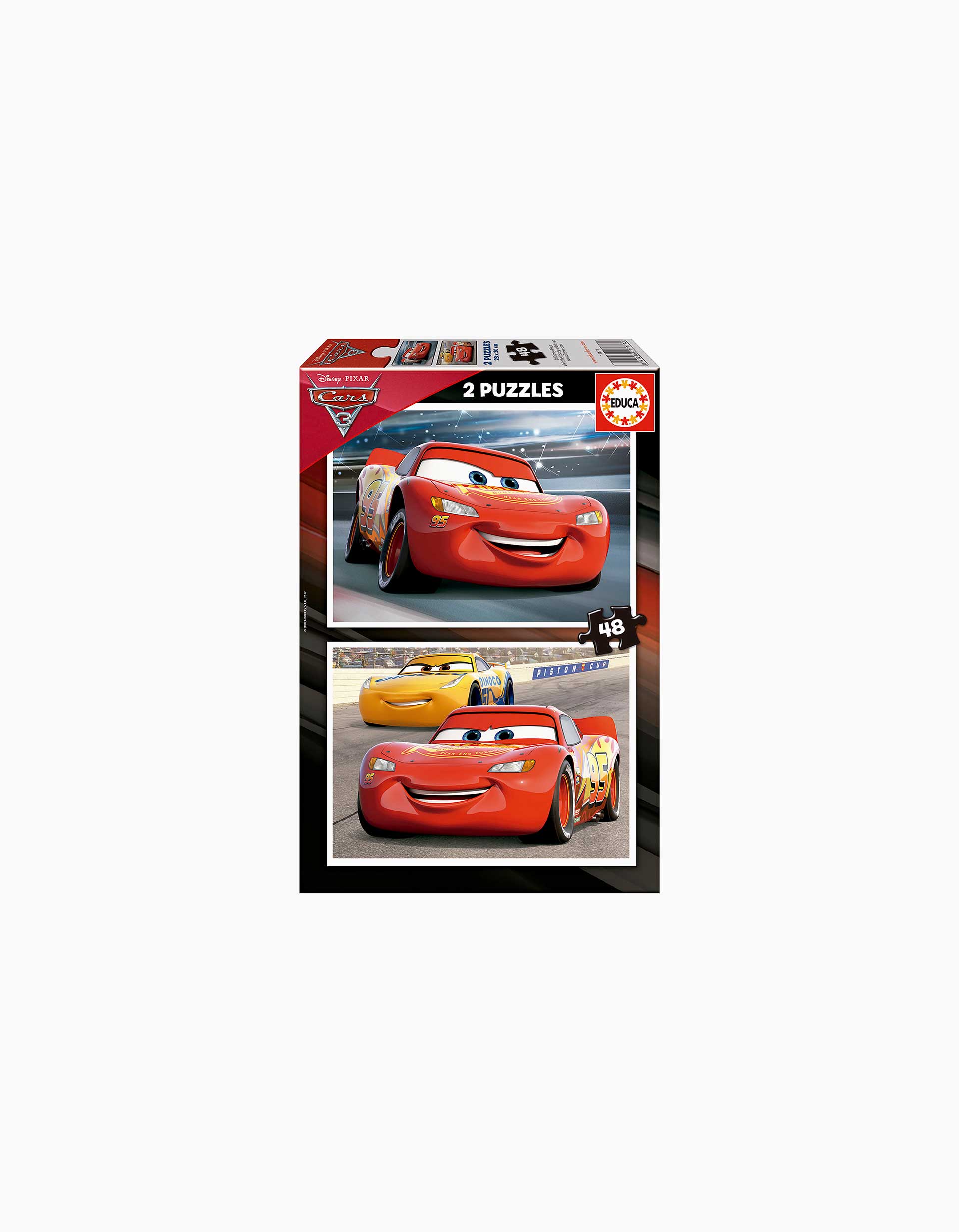 Conjunto de 2 Puzzles de 48 Pcs Disney Pixar Cars 3