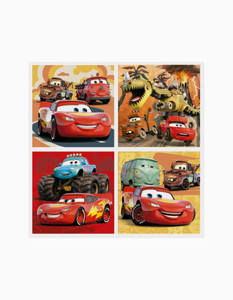 Mala com 4 Puzzles Progressivos Disney Pixar Cars
