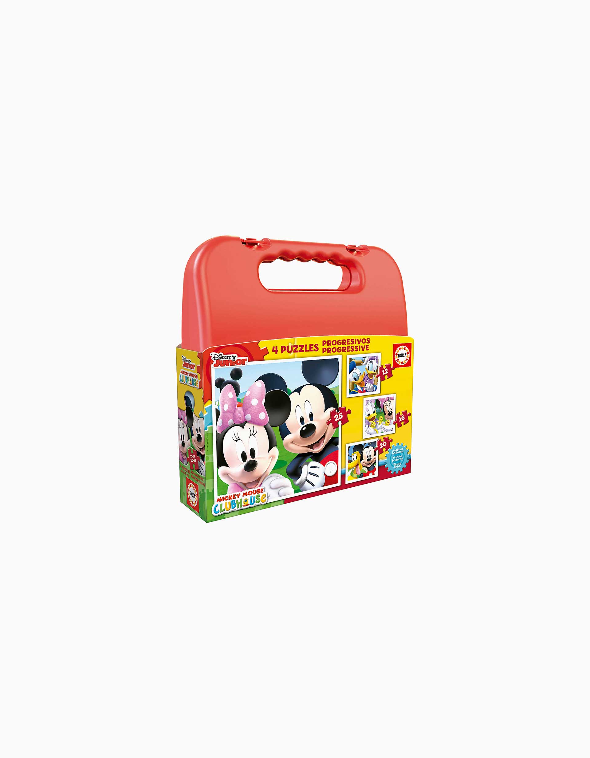 Mala com 4 Puzzles Progressivos Disney Mickey