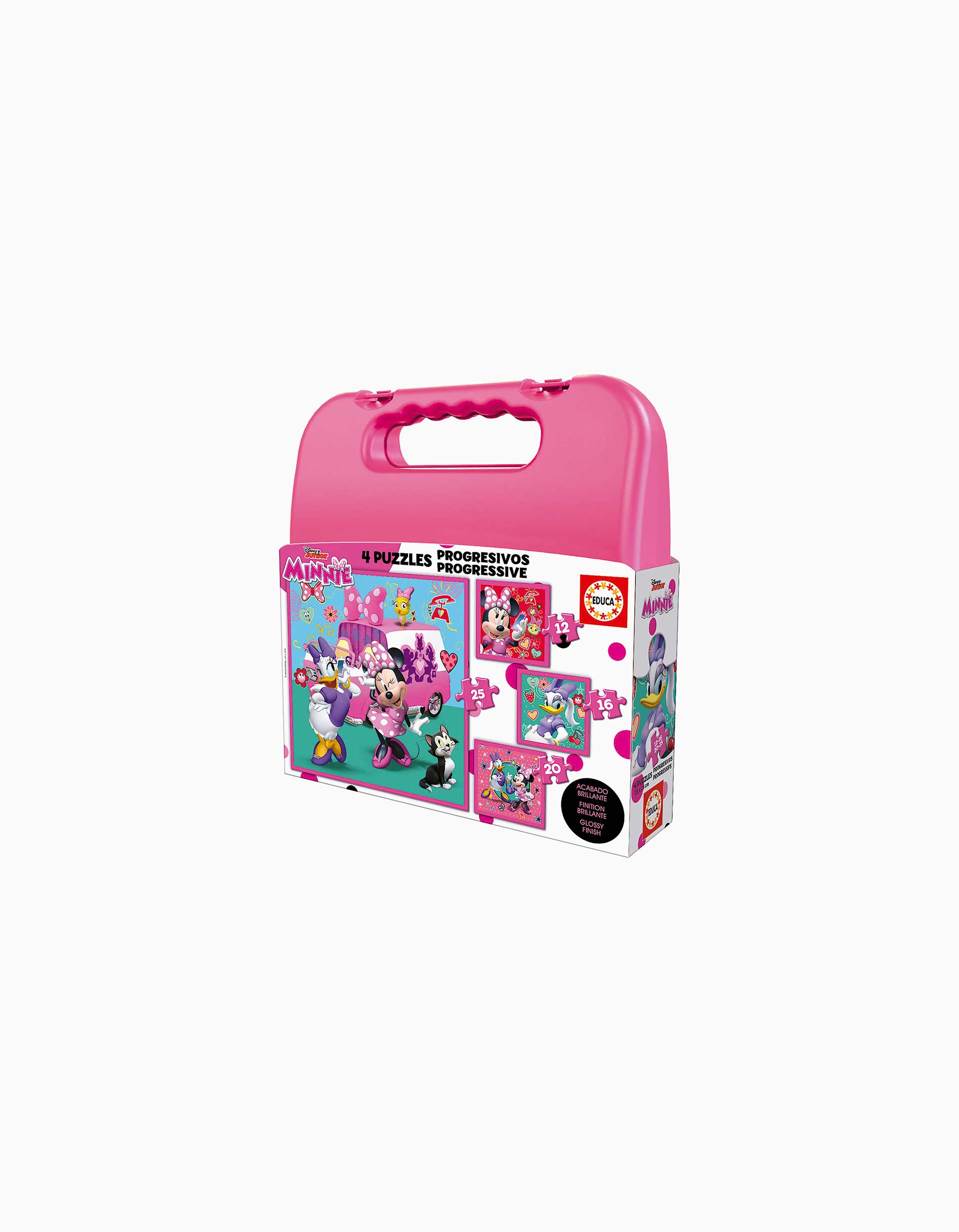 Mala com 4 Puzzles Progressivos Disney Minnie