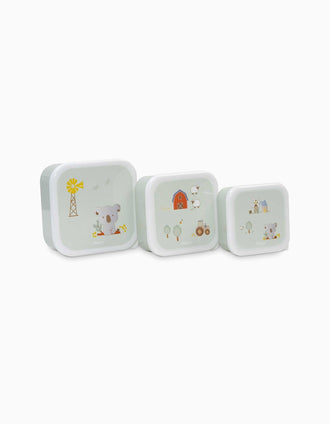 Pack de 3 Fiambreras Koala Interbaby, Verde