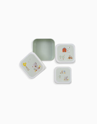 Pack de 3 Fiambreras Koala Interbaby, Verde