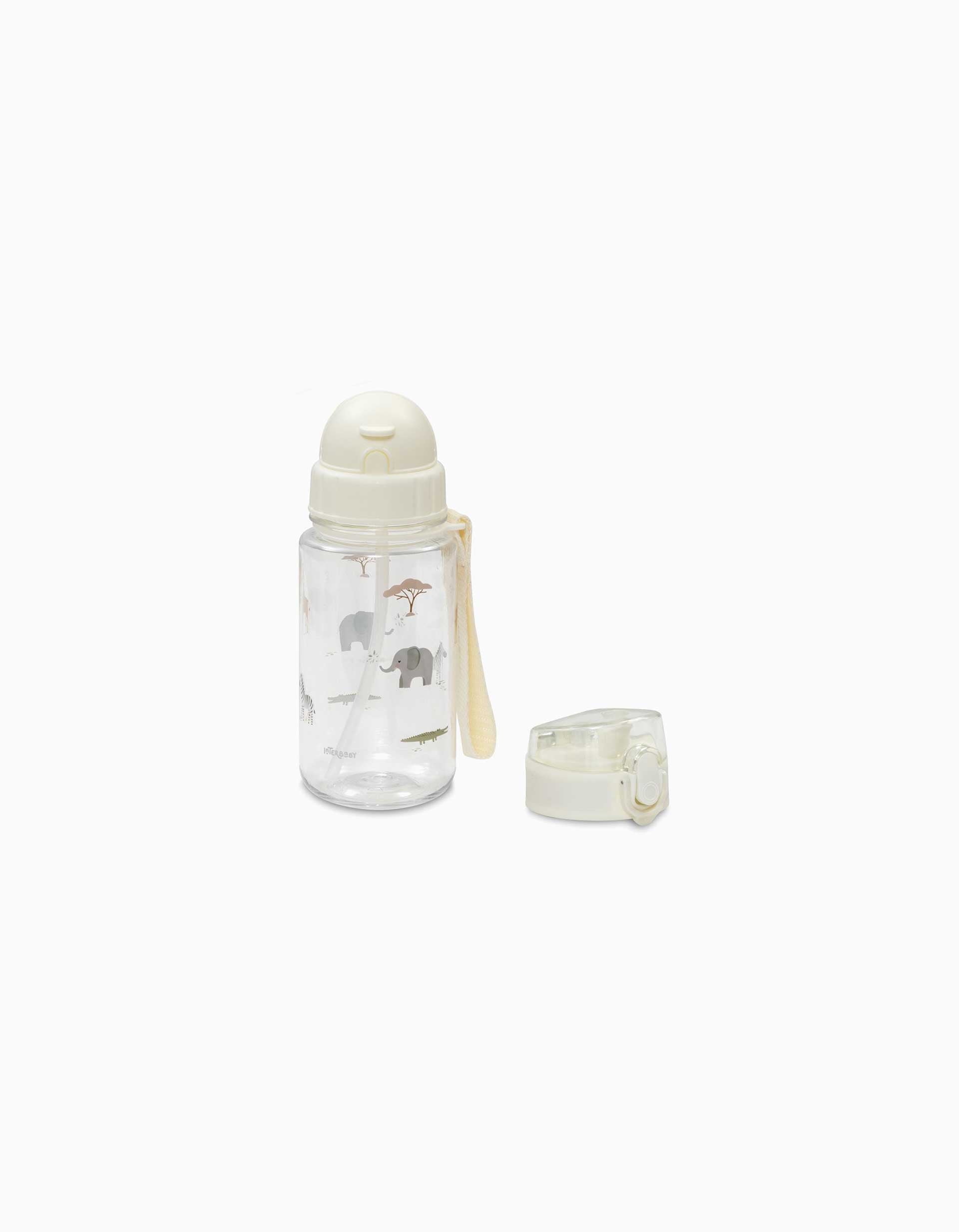 Botella Antigoteo con Pajita Savanna Interbaby 350 ml, 12M+