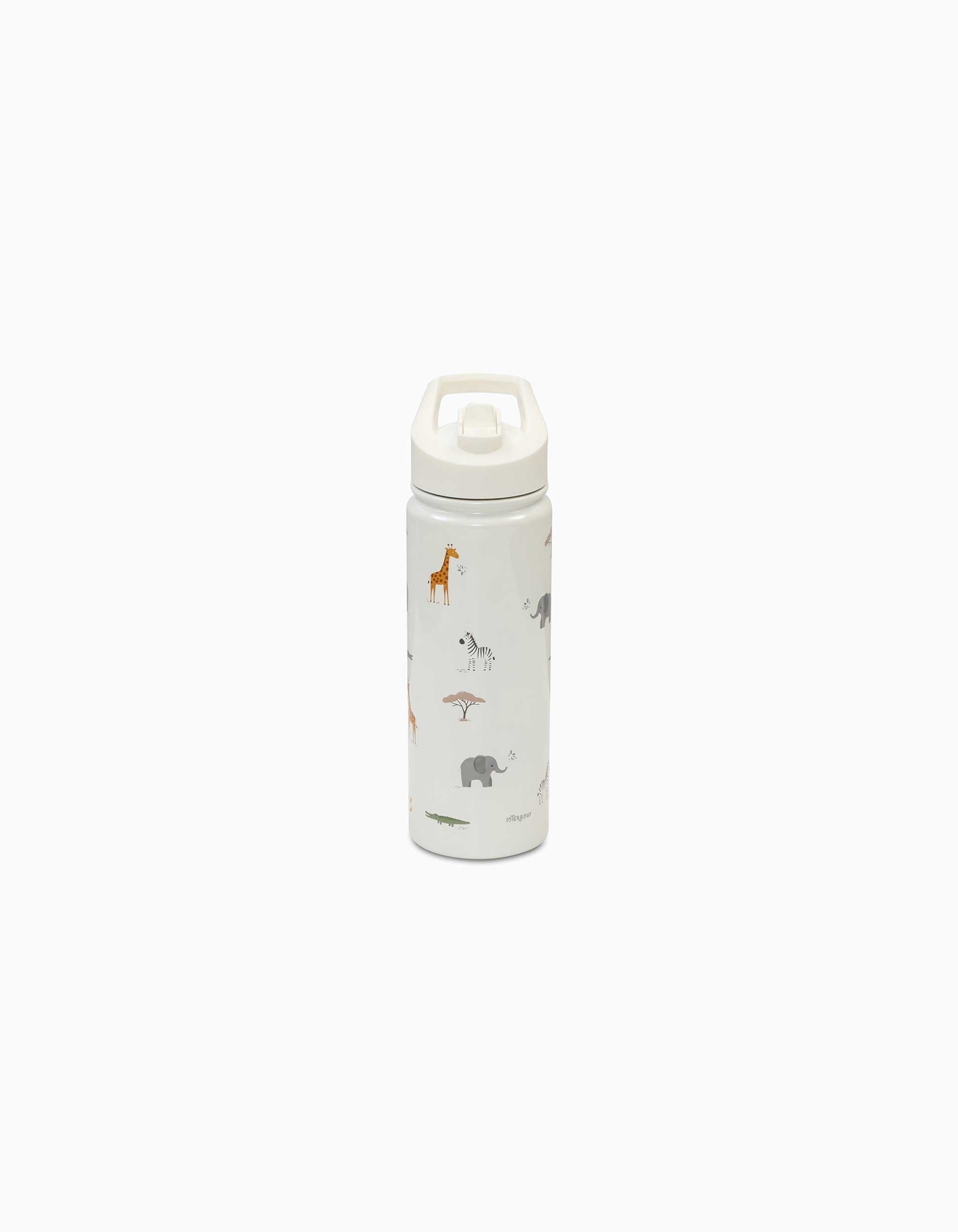 Botella Termo con Pajita Savanna Interbaby 550 ml, 36M+