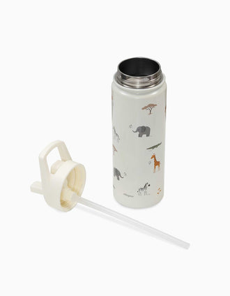 Botella Termo con Pajita Savanna Interbaby 550 ml, 36M+