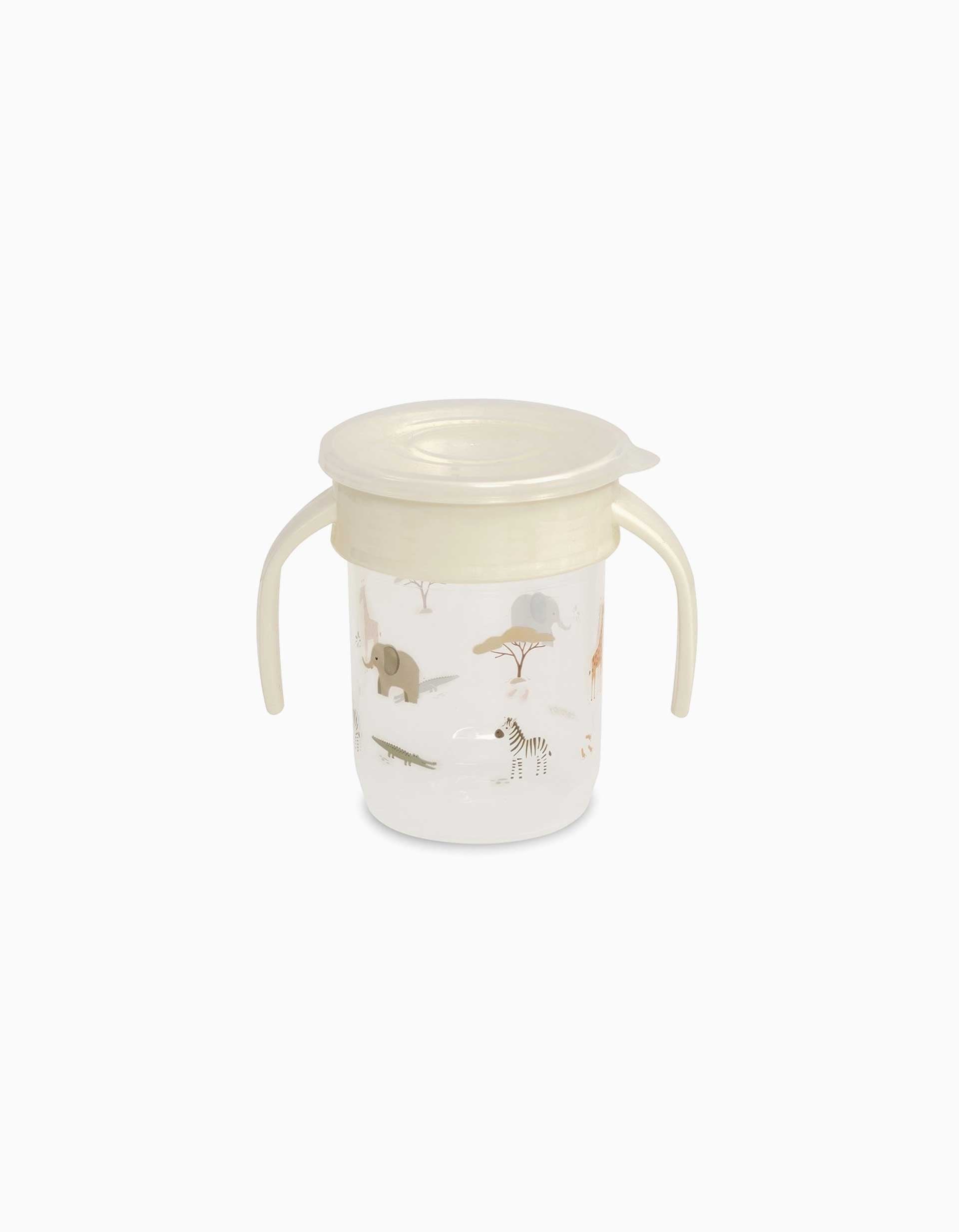 Tasse d'Apprentissage Anti-Goutte 360º Savanna Interbaby 240 ml, 6M+