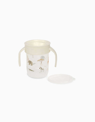 Tasse d'Apprentissage Anti-Goutte 360º Savanna Interbaby 240 ml, 6M+