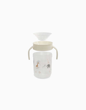 Tasse d'Apprentissage Anti-Goutte 360º Savanna Interbaby 240 ml, 6M+