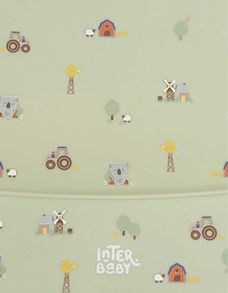 Babete de Silicone Koala Interbaby, Verde