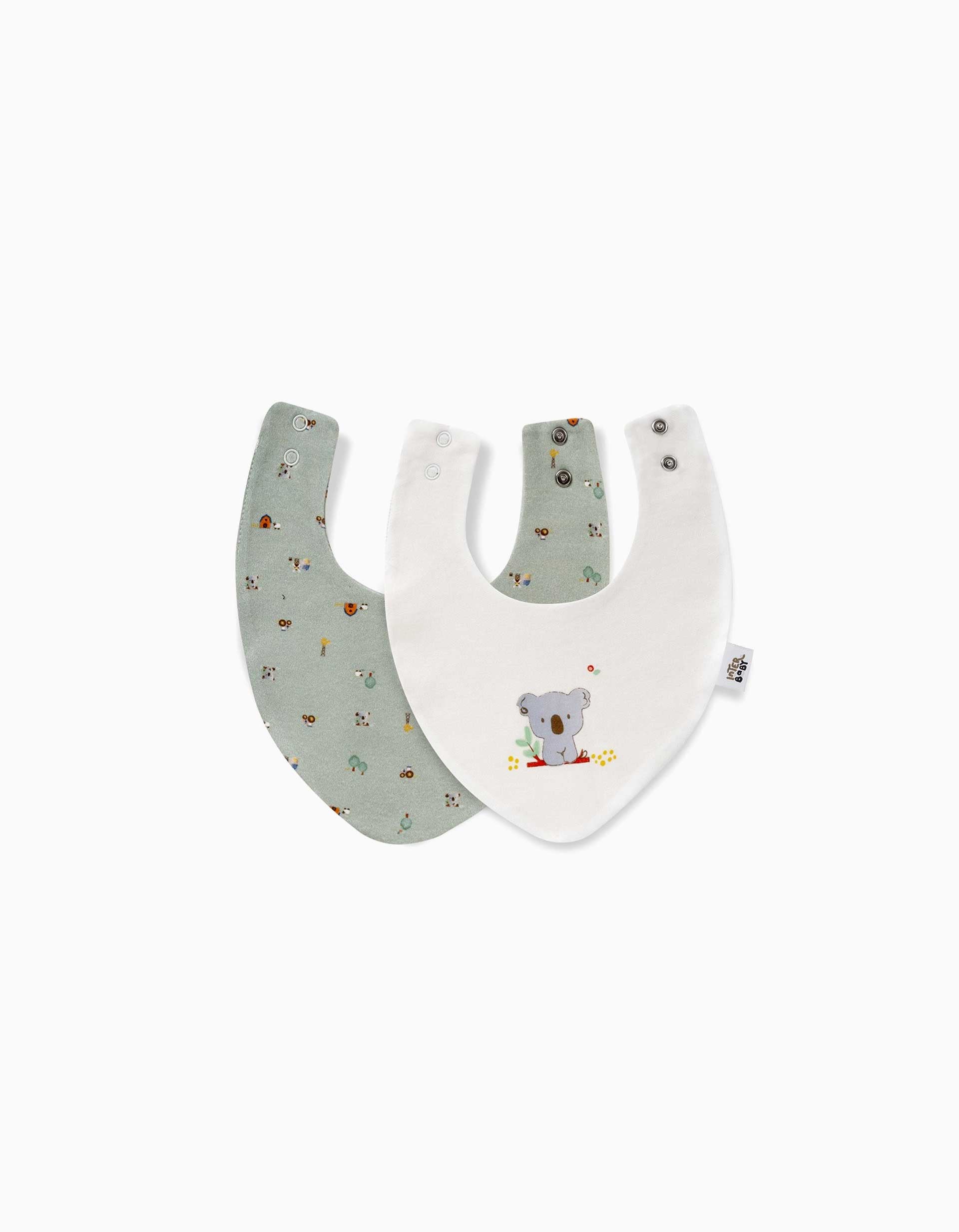 Pack de 2 Bandanas Impermeáveis de Bambu Koala Interbaby 0M+