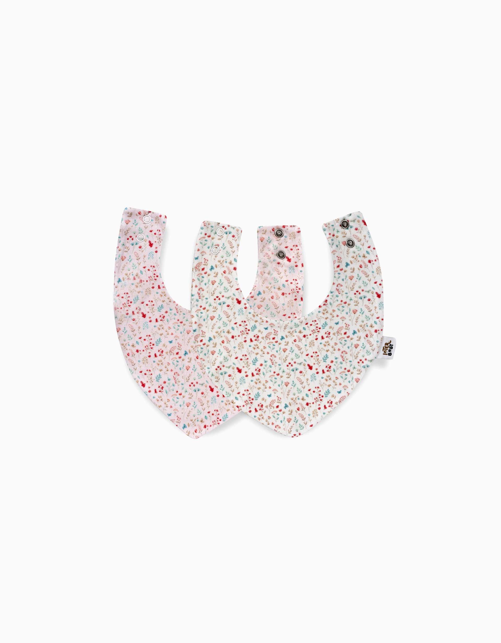 Pack de 2 Bandanas Impermeáveis de Bambu Flores Interbaby 0M+