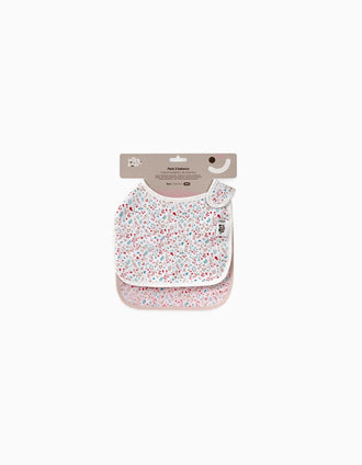 Pack de 2 Babetes Impermeáveis de Bambu Flores Interbaby 0M+