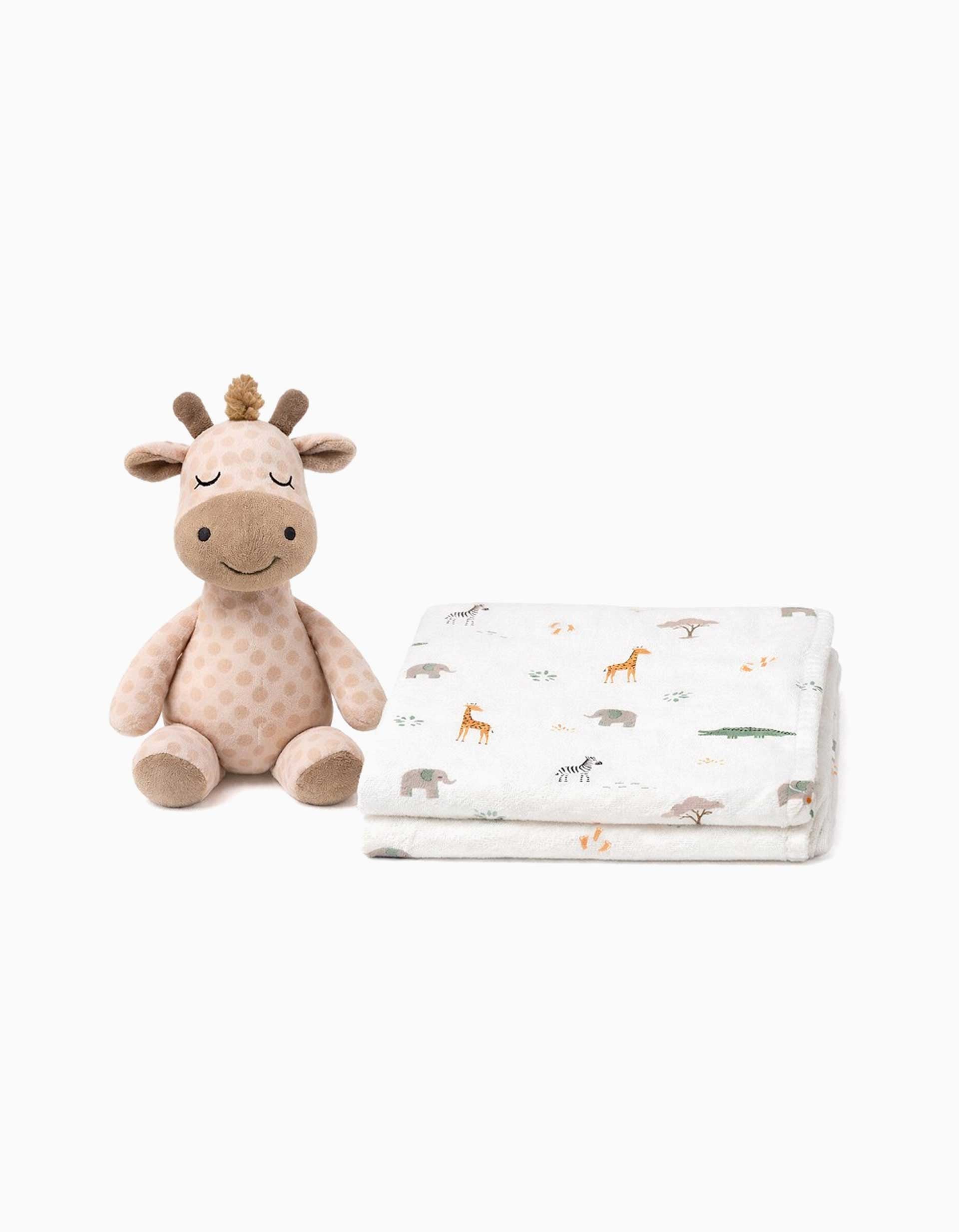 Pack de Peluche e Manta Jirafa Interbaby