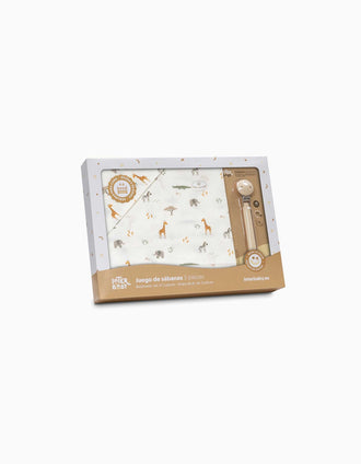 Conjunto de Lençóis de Algodão 3 Pcs Savanna Interbaby 60x120 cm