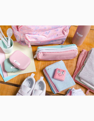 Conjunto de Sello para Ropa y Libros + Cinta + Etiquetas DIY Marky, Rosa