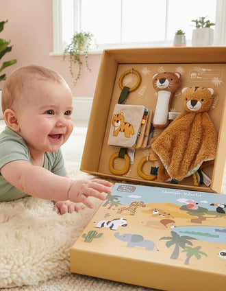 Caixa-Presente para Bebé 3 Pçs Jungle Little Big Friends 0M+