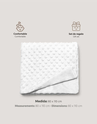 Manta Bubble Interbaby 80x110 cm, Branco