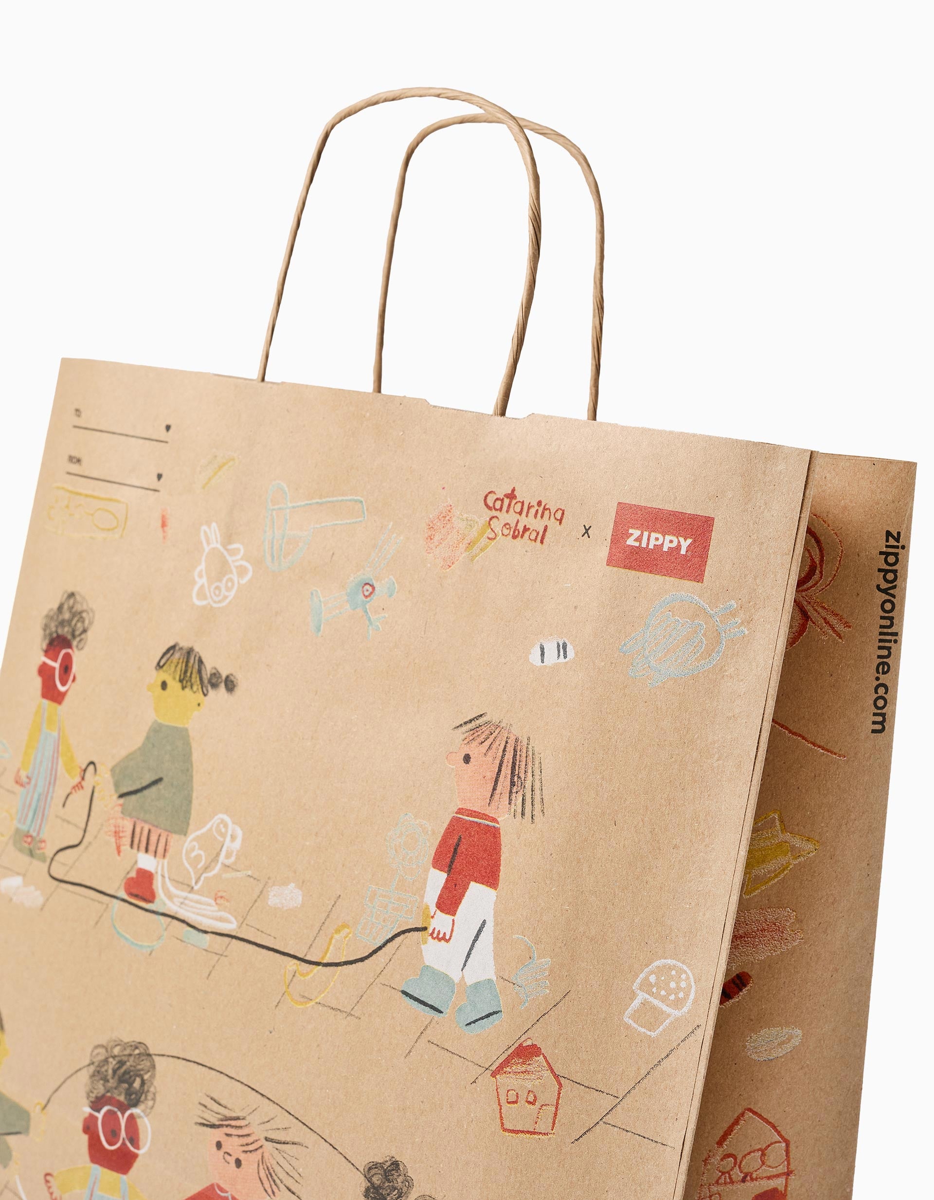 Saco médio Zippy x Artistas, sortido