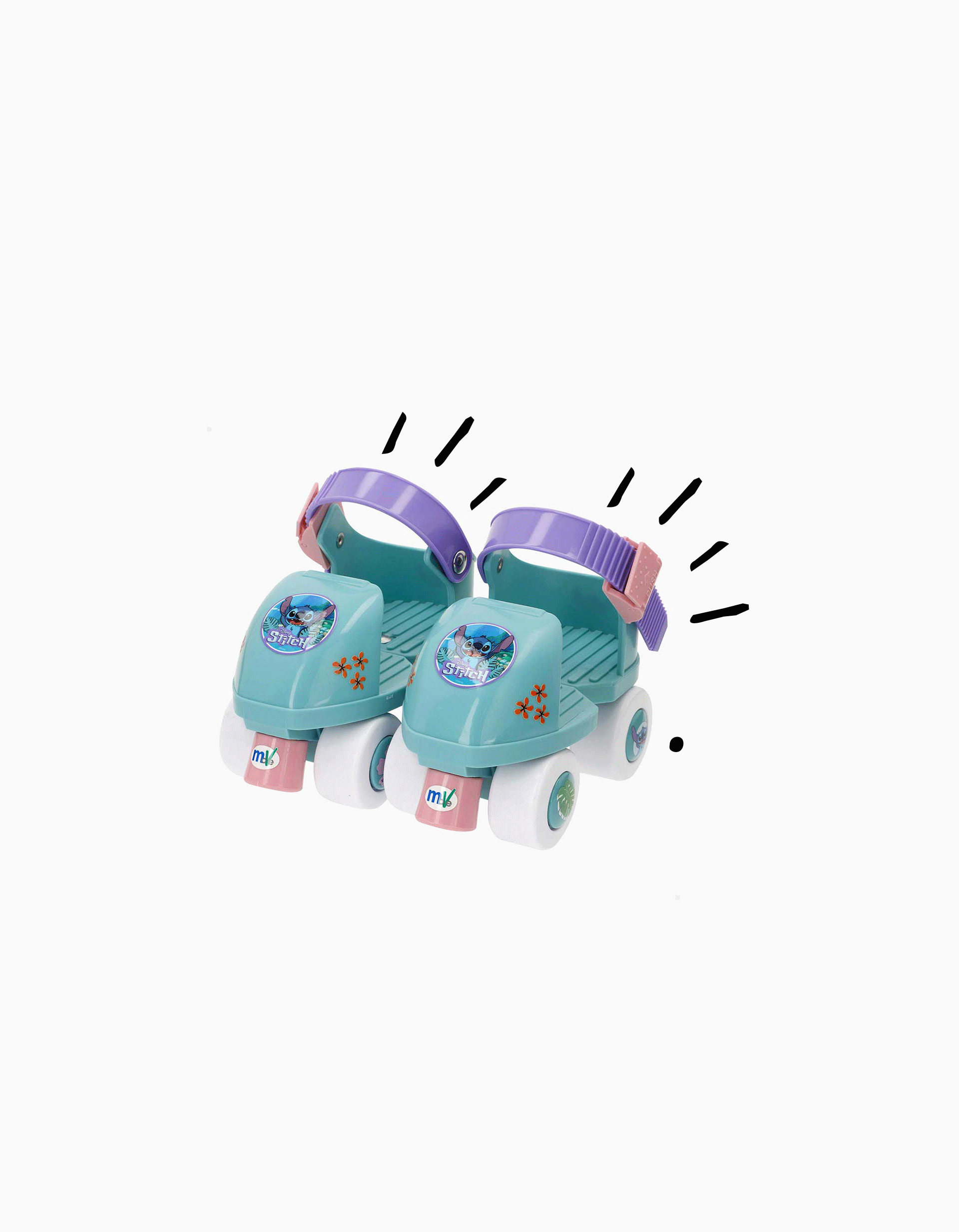 4-wheel roller skates Disney Stitch for children, blue
