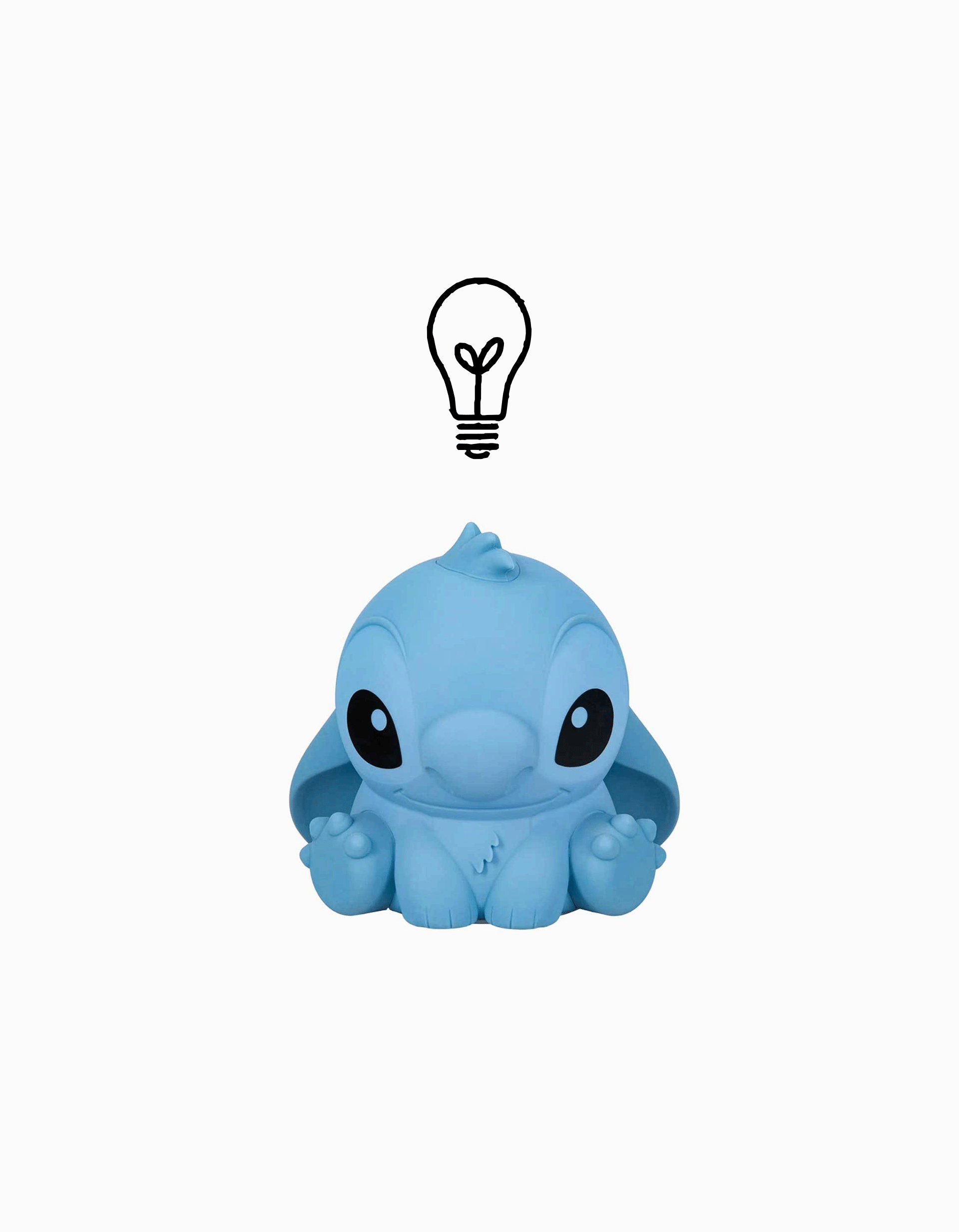 Luz noturna de silicone Disney Stitch Squishyglo para criança