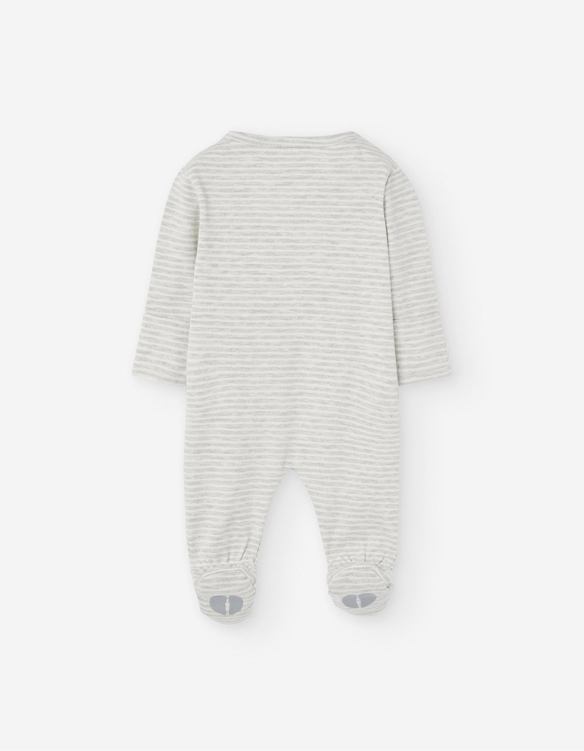 Babygrow às Riscas para Recém-Nascido 'Ovelhas', Cinza