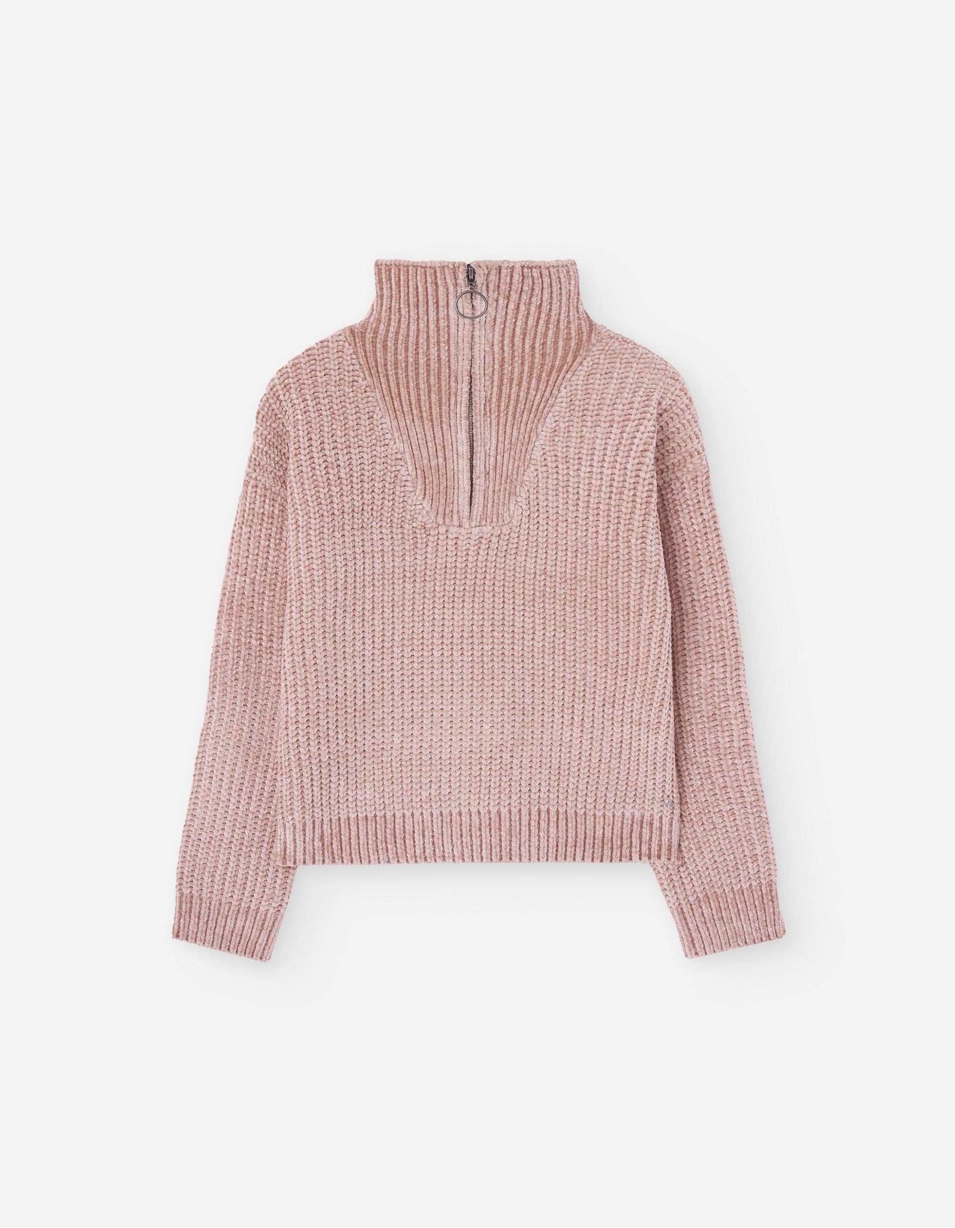 Camisola de Malha Chenille para Menina, Rosa