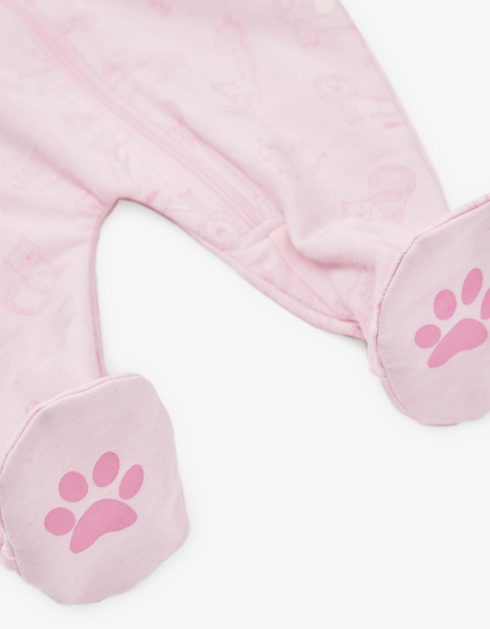 Babygrow com Motivo para Recém-Nascida 'Gato', Rosa