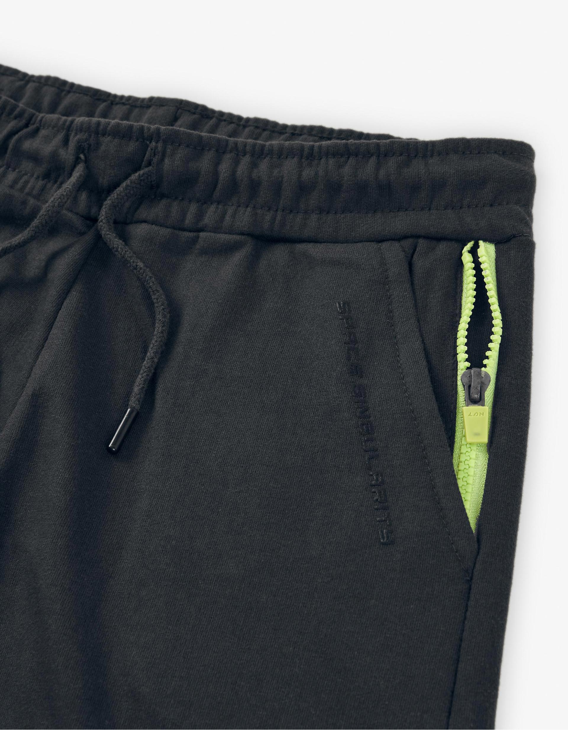 Calças Joggers para Menino, Cinza/Verde Néon