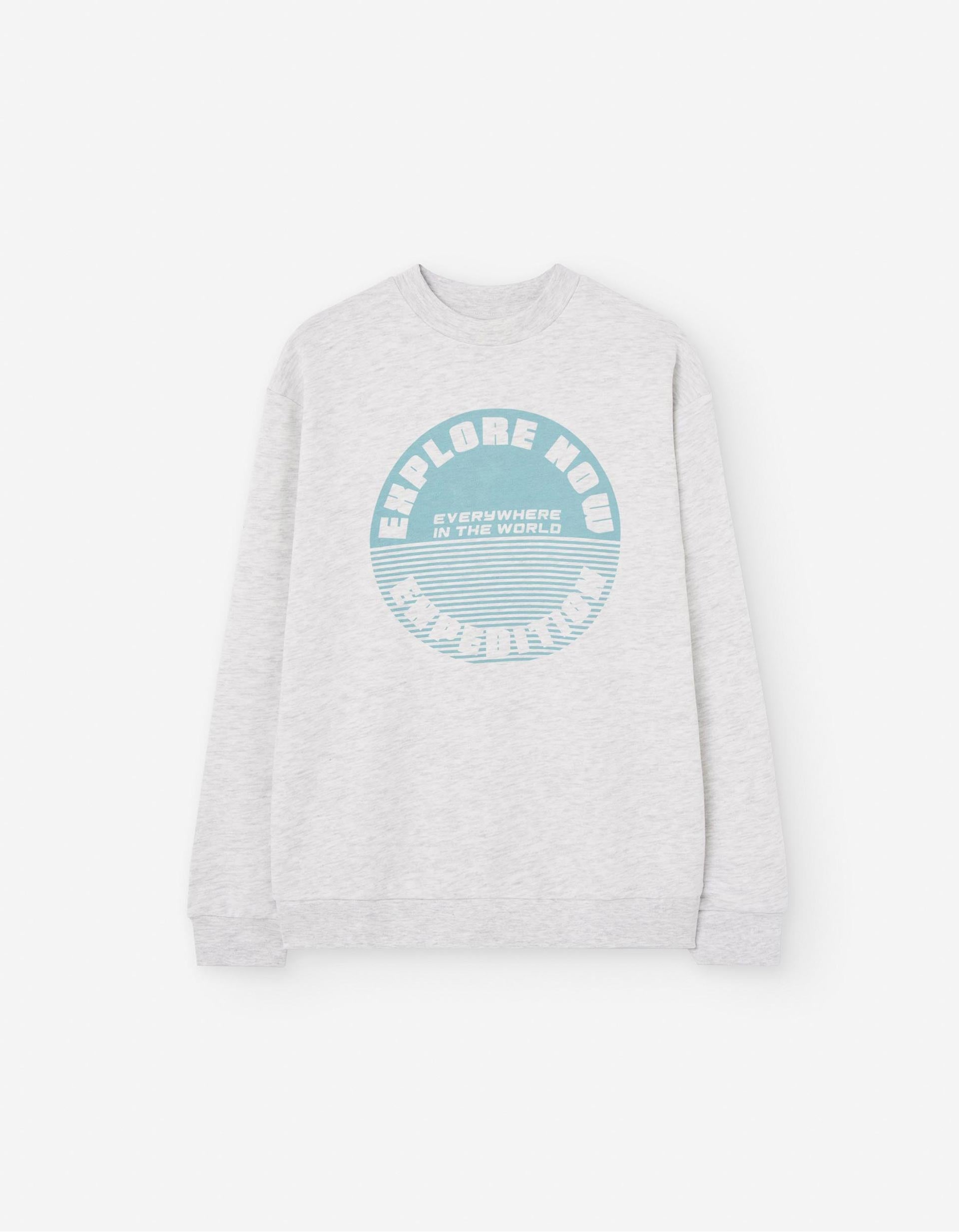 Sweat pour Fille 'Explore', Gris Clair