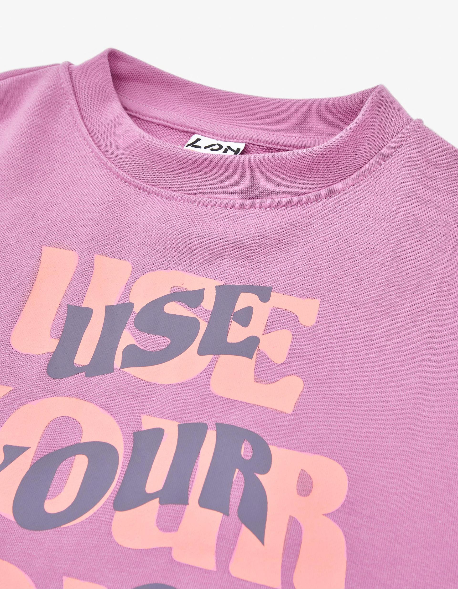 Sweat pour Fille 'Use Your Voice', Rose