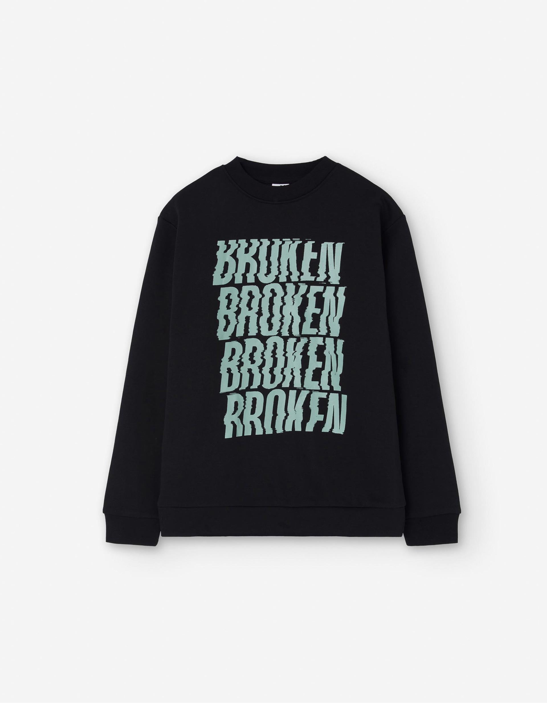 Sweat pour Garçon 'Broken', Noir