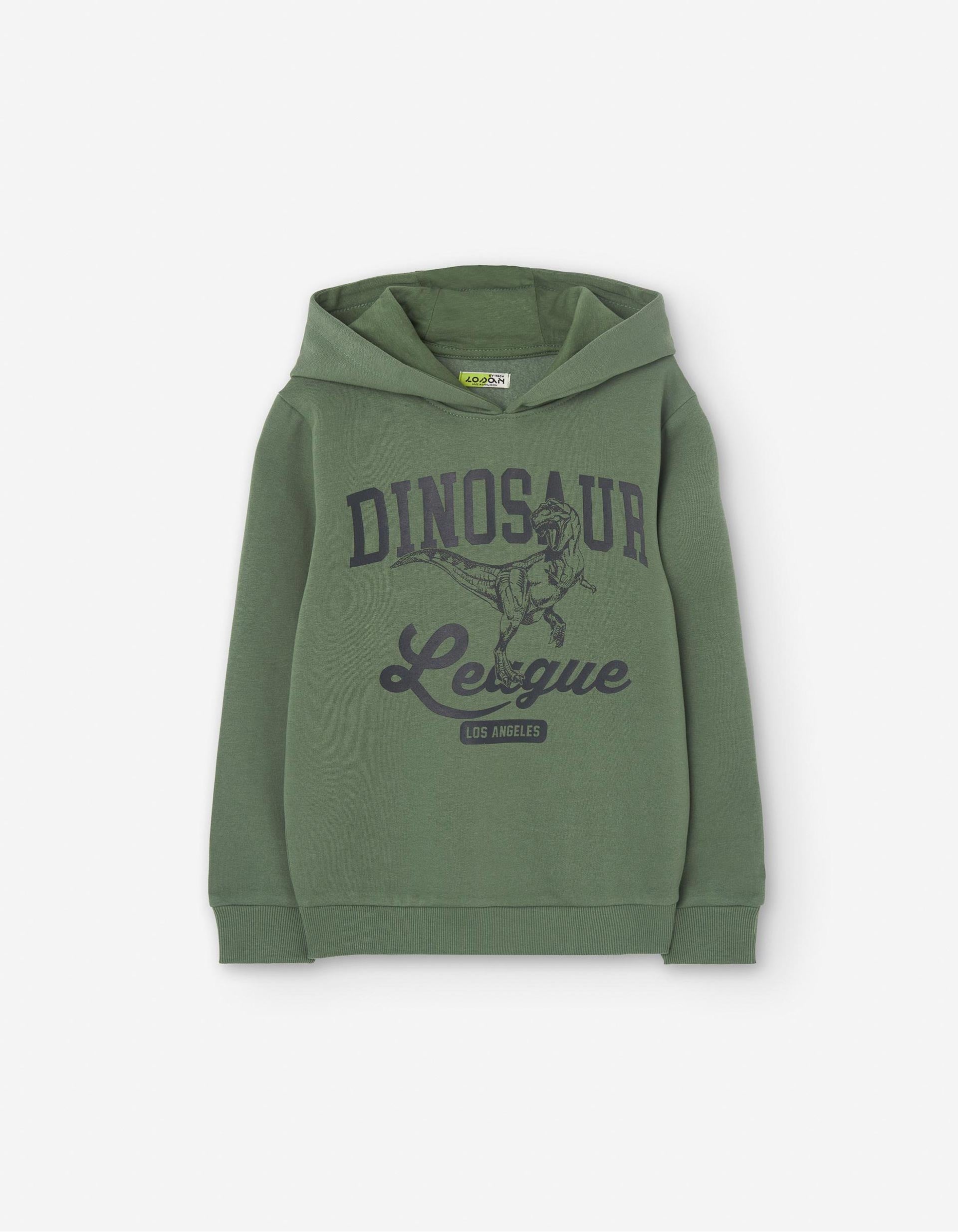 Sweat com Capuz para Menino 'Dinossauro', Verde