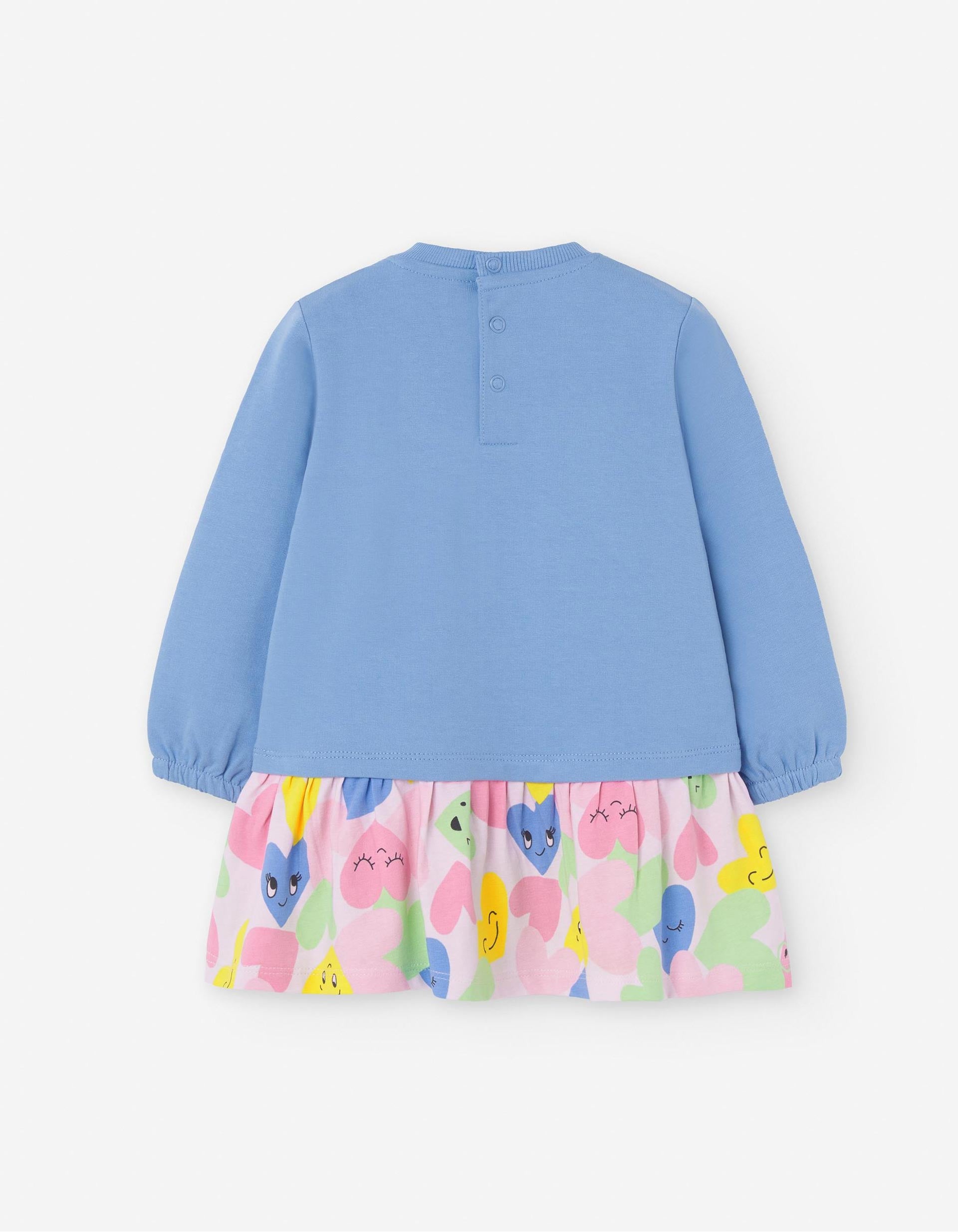 Robe Bimatière pour Bébé Fille 'Love', Bleu