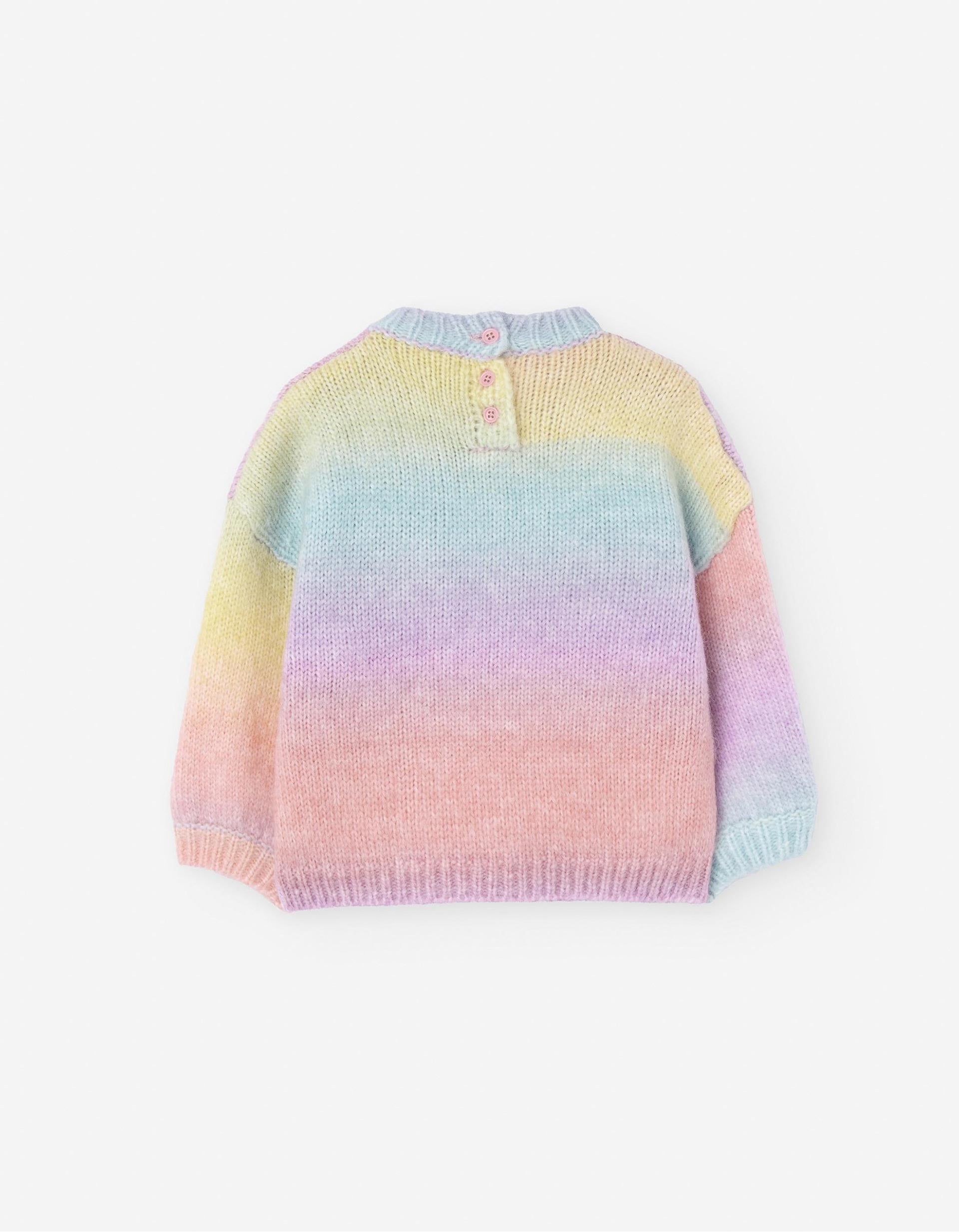 Pull en Dégradé pour Bébé Fille, Multicolore