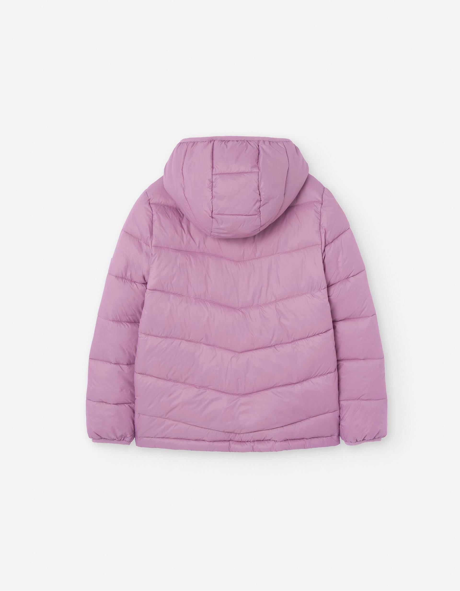 Chaqueta Acolchada con Capucha para Niña, Rosa