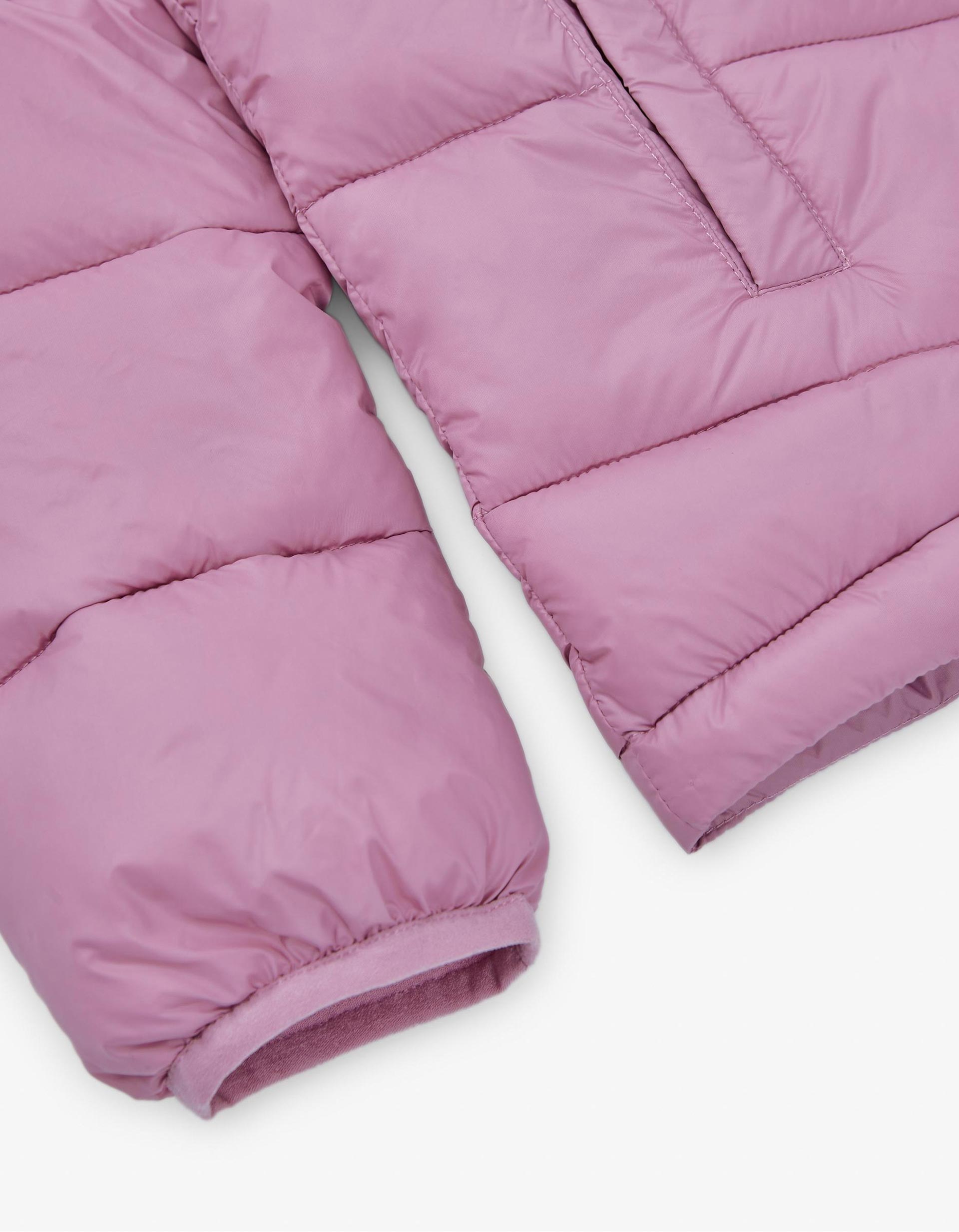 Chaqueta Acolchada con Capucha para Niña, Rosa