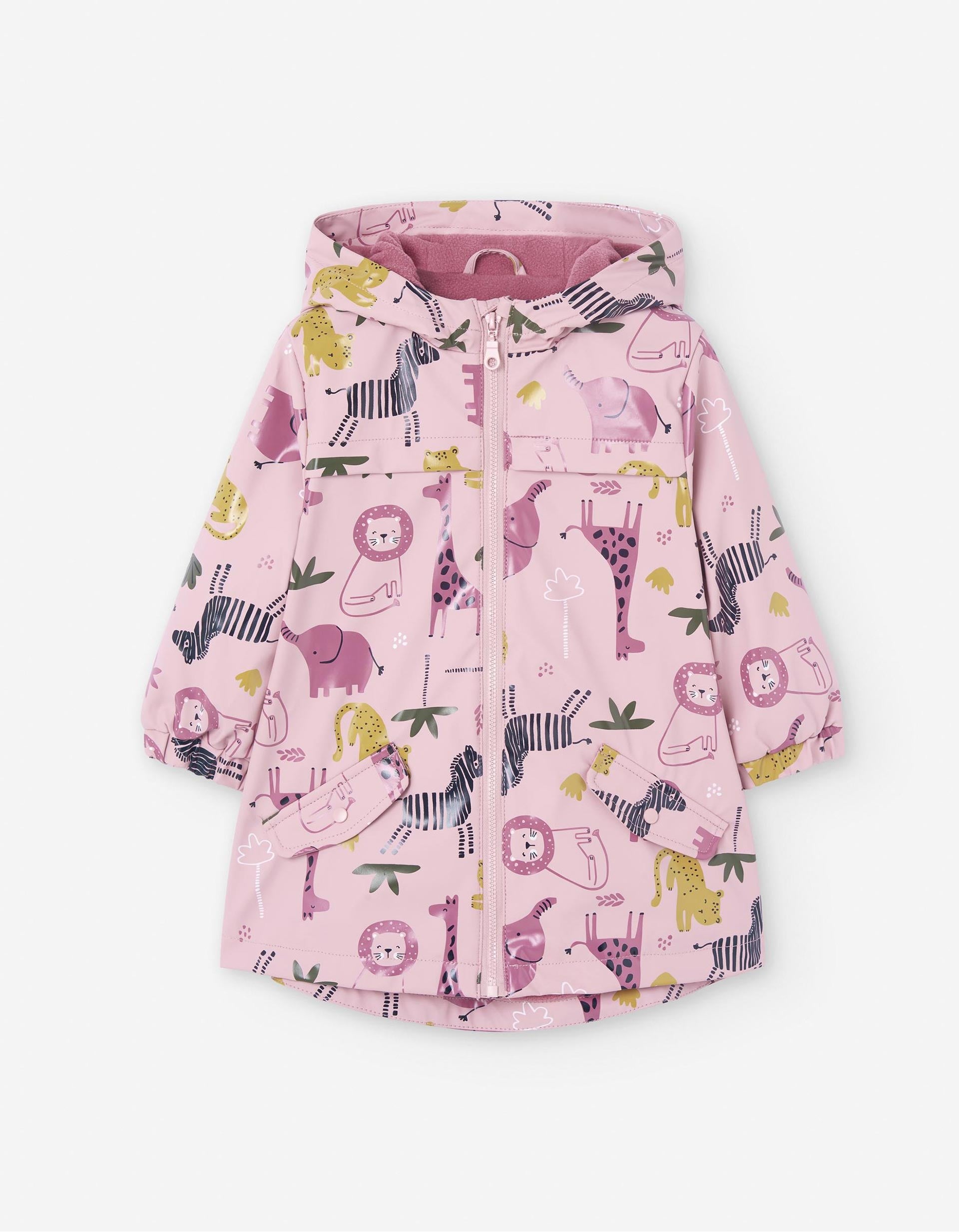 Parka en Caoutchouc pour Bébé Fille 'Safari', Rose