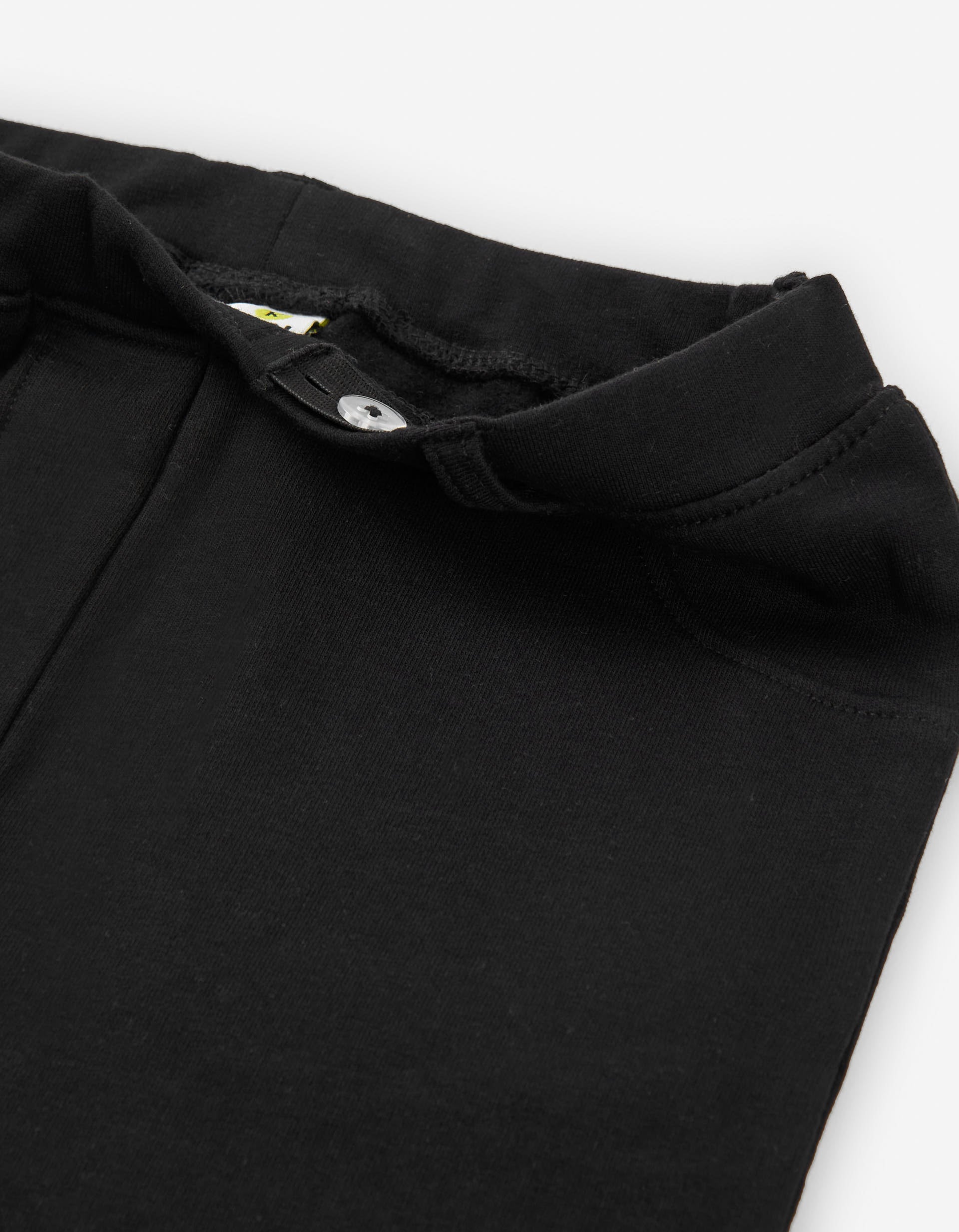 Brushed leggings with belt loops for girls, black