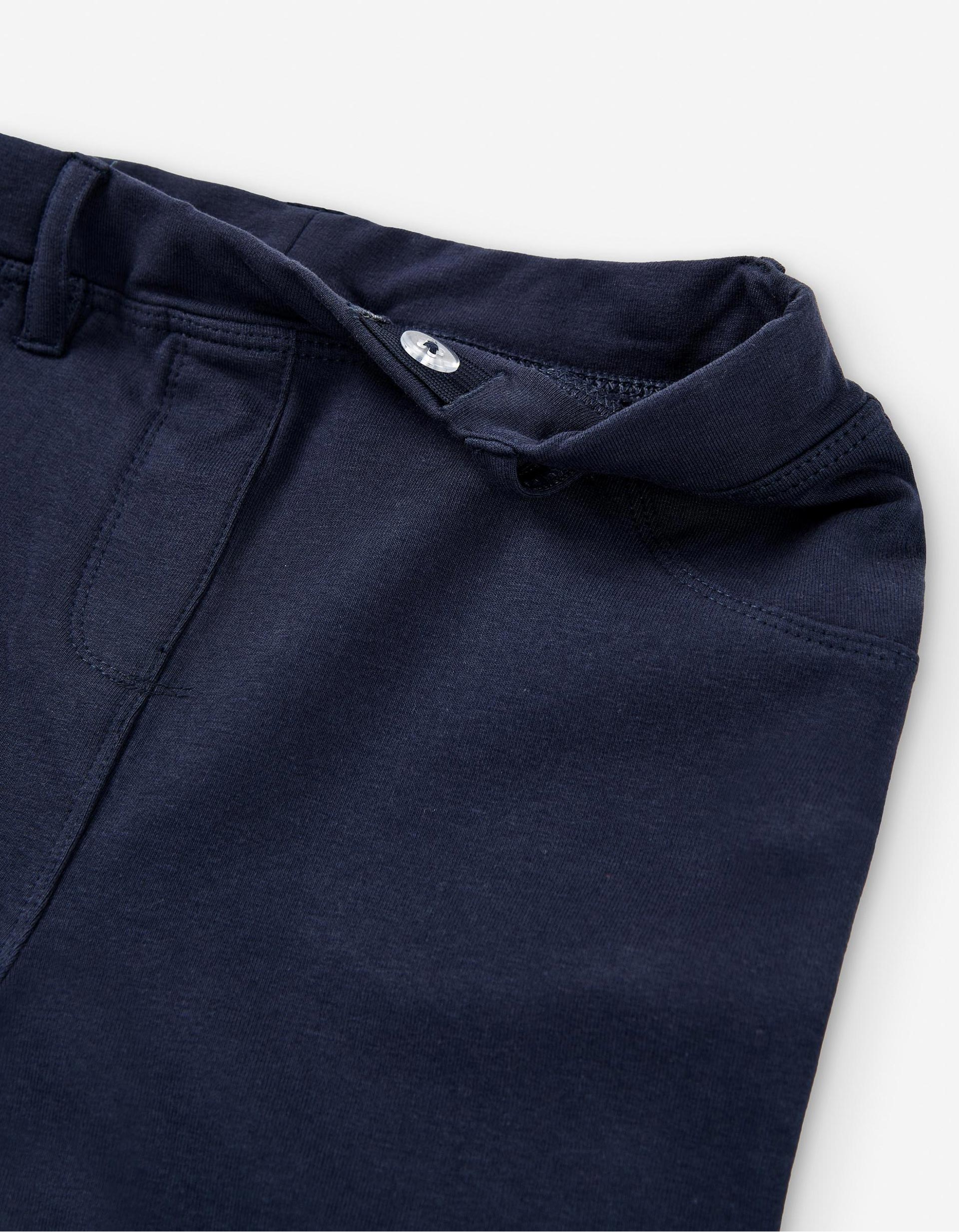 Brushed leggings with belt loops for girls, dark blue